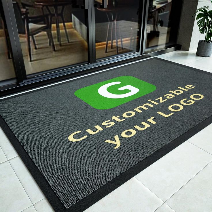 Custom commercial hospitality entrance mat with logo