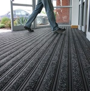 Commercial entrance matting for shopping centre access points