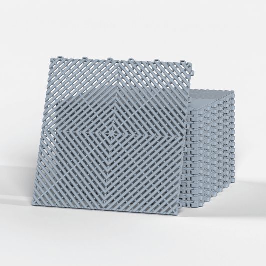 Poolside drainage mat for wet area slip safety